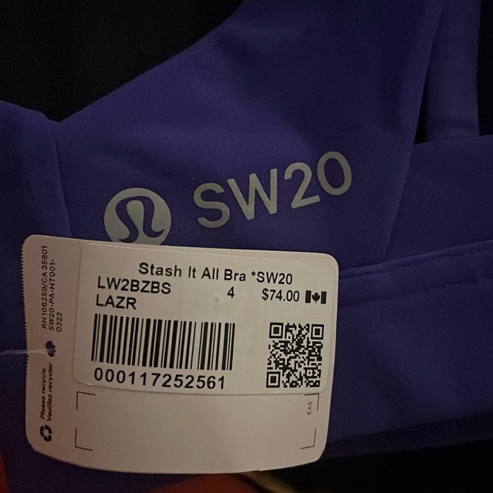 NWT Lululemon Stash It All Bra *SeaWheeze - Picture 6 of 6